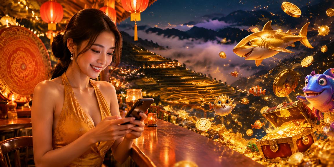 Người dùng tại Sa Pa sử dụng điện thoại trong chợ đêm để truy cập ứng dụng và thực hiện giao dịch tài chính